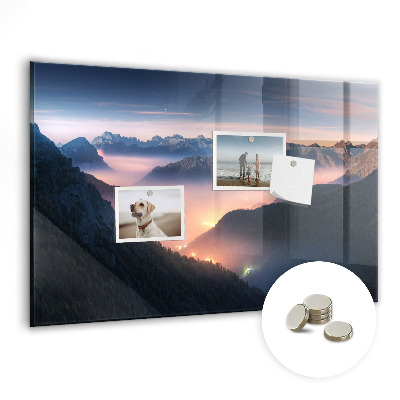 Tableau aimanté horizontal Paysage de sommets de montagnes