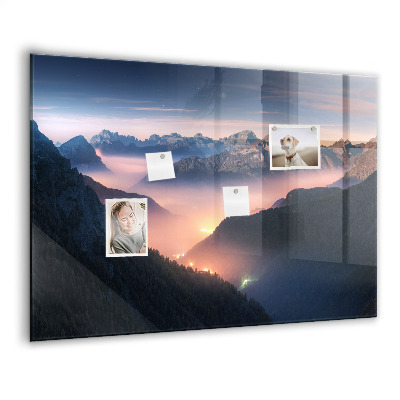 Tableau aimanté horizontal Paysage de sommets de montagnes