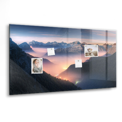 Tableau aimanté horizontal Paysage de sommets de montagnes