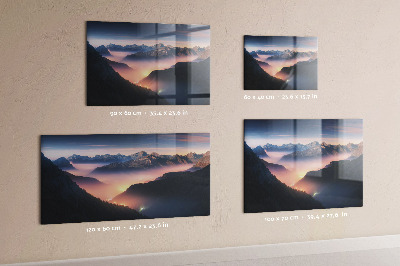 Tableau aimanté horizontal Paysage de sommets de montagnes