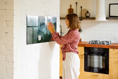 Tableau mural magnétique Forêt brumeuse