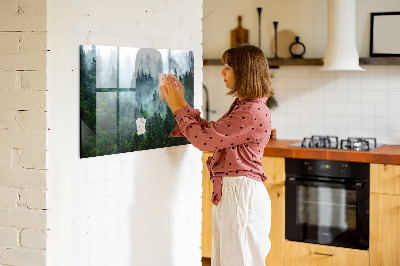 Tableau mural magnétique Forêt brumeuse