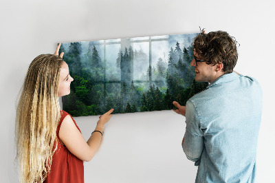 Tableau mural magnétique Forêt brumeuse