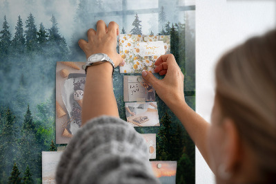 Tableau mural magnétique Forêt brumeuse