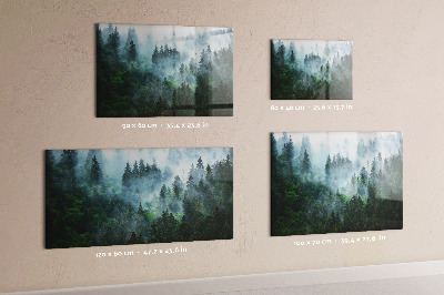 Tableau mural magnétique Forêt brumeuse