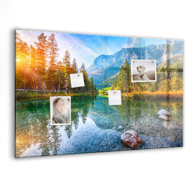 Tableau mural magnétique Paysage de montagnes fluviales