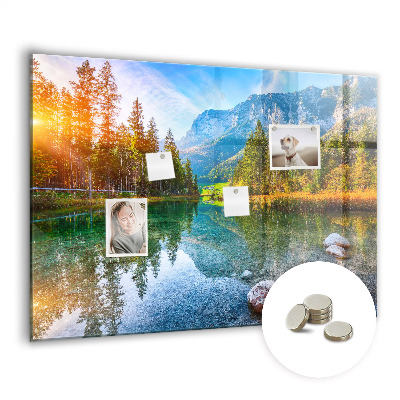 Tableau mural magnétique Paysage de montagnes fluviales