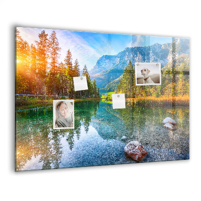 Tableau mural magnétique Paysage de montagnes fluviales