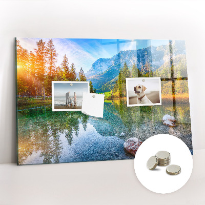 Tableau mural magnétique Paysage de montagnes fluviales