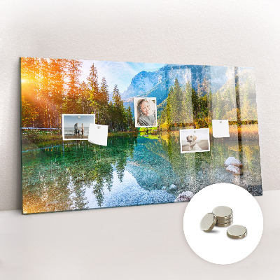 Tableau mural magnétique Paysage de montagnes fluviales