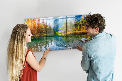 Tableau mural magnétique Paysage de montagnes fluviales