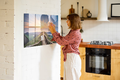 Tableau pour magnet Paysage de montagne