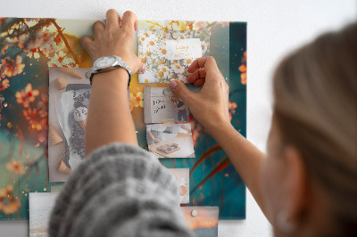 Tableau pour magnet Fleurs de printemps