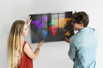 Tableau magnétique enfant Carte du monde