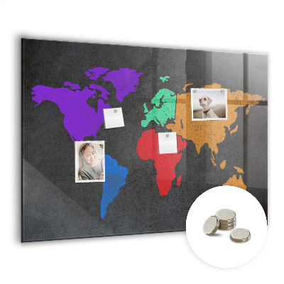 Tableau magnétique enfant Carte du monde