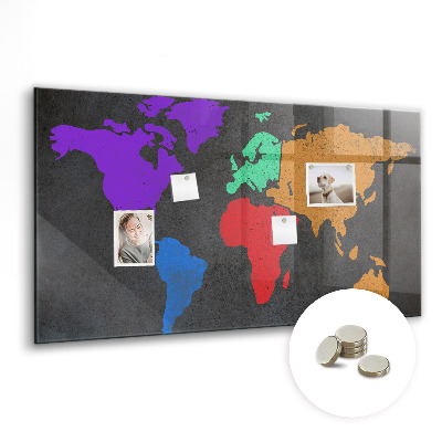 Tableau magnétique enfant Carte du monde
