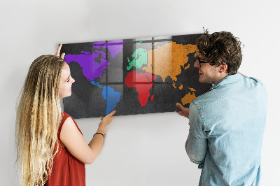Tableau magnétique enfant Carte du monde