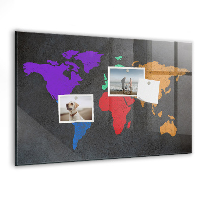 Tableau magnétique enfant Carte du monde