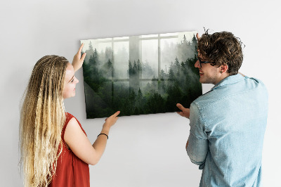 Tableau aimanté horizontal Forêt brumeuse