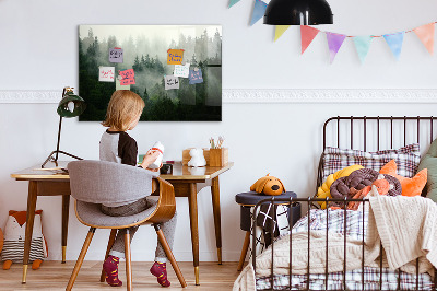 Tableau aimanté horizontal Forêt brumeuse