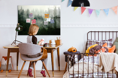 Tableau aimanté horizontal Forêt brumeuse