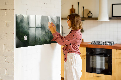 Tableau aimanté horizontal Forêt brumeuse