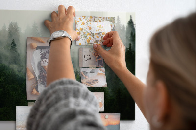 Tableau aimanté horizontal Forêt brumeuse