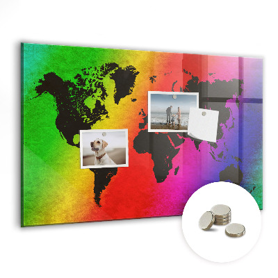 Tableau magnétique enfant Carte du monde
