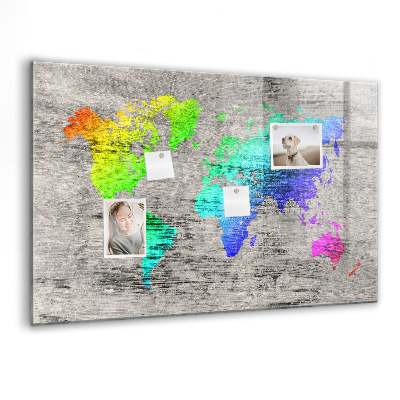 Tableau magnétique enfant Carte du monde