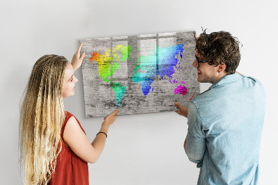 Tableau magnétique enfant Carte du monde
