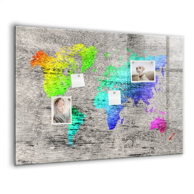 Tableau magnétique enfant Carte du monde