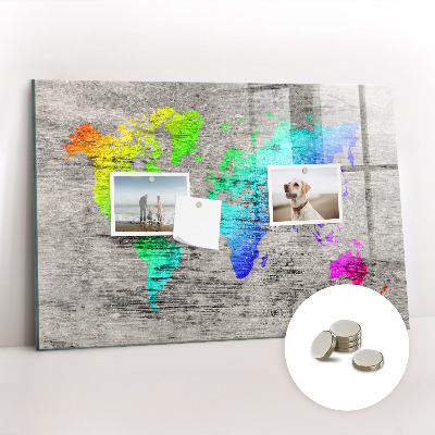 Tableau magnétique enfant Carte du monde