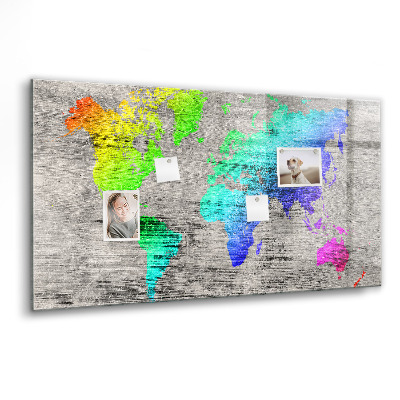 Tableau magnétique enfant Carte du monde