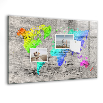 Tableau magnétique enfant Carte du monde