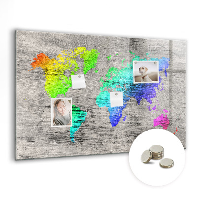 Tableau magnétique enfant Carte du monde