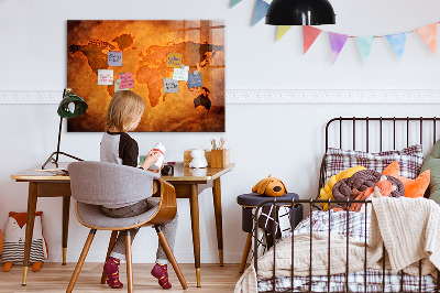 Tableau magnétique enfant Grande carte du monde