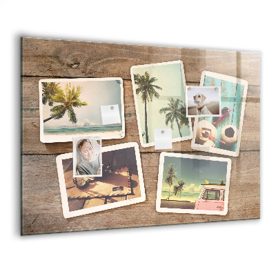 Tableau aimanté horizontal Photos Polaroid