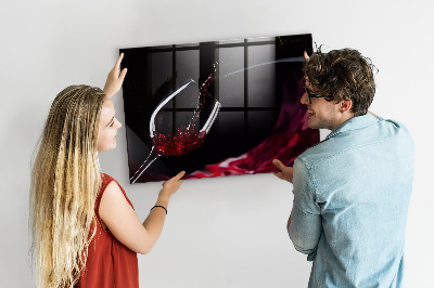 Tableau magnétique design horizontal Vin