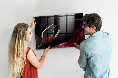 Tableau magnétique design horizontal Vin