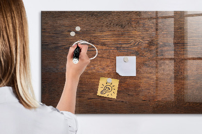 Tableau magnétique design horizontal Vieux bois