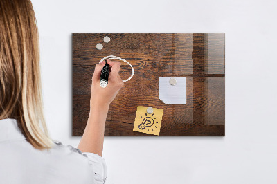 Tableau magnétique design horizontal Vieux bois