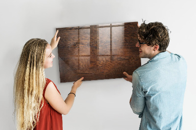 Tableau magnétique design horizontal Vieux bois