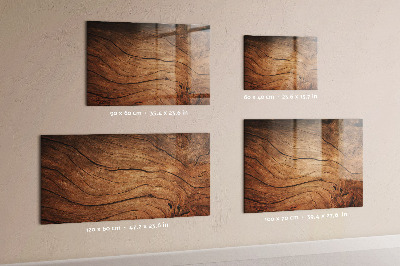 Tableau effaçable magnétique horizontal Vieux bois