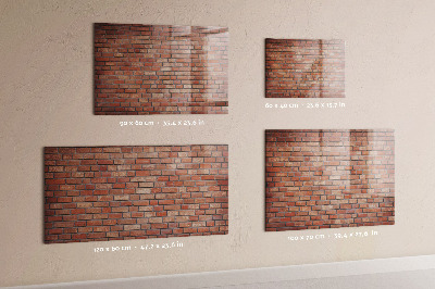 Tableau effaçable magnétique horizontal Mur de briques