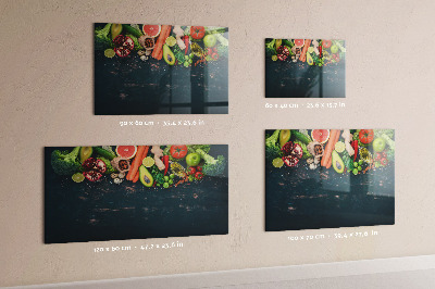 Tableau effaçable magnétique horizontal Légumes sur la table