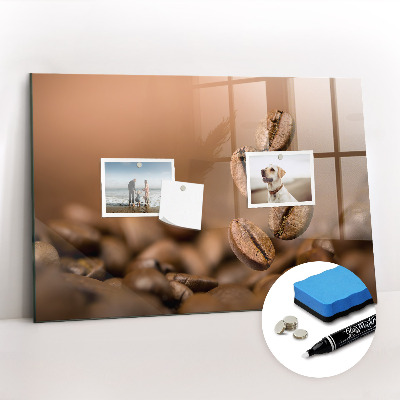 Tableau magnétique verre Café en grains