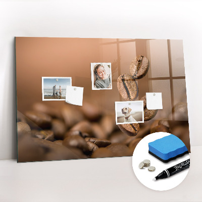 Tableau magnétique verre Café en grains