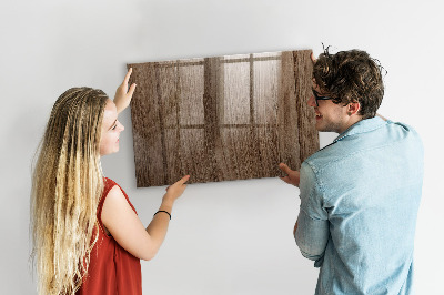 Tableau effaçable magnétique horizontal Bois foncé