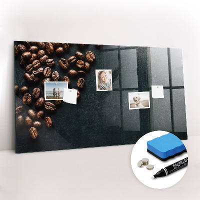 Tableau magnétique verre Café en grains