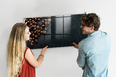 Tableau magnétique verre Café en grains